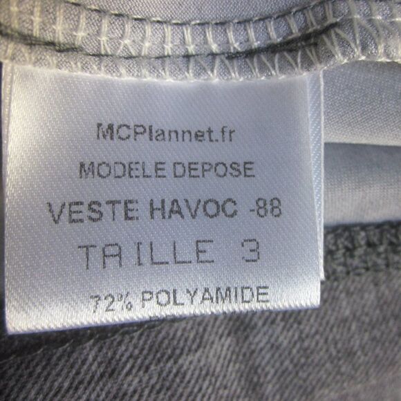 NEW! MC Planet Womens Size S Gray Cropped Jacket Full Zip Front 36" Bust NWT - Picture 7 of 15